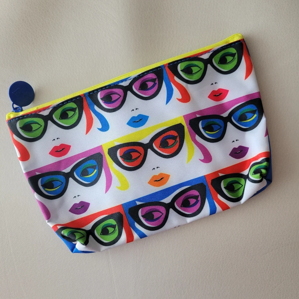 Colorful Ipsy Accessory Pouch ~ Mod Retro Look ~ VGUC ~ Cosmetics, Change Purse
